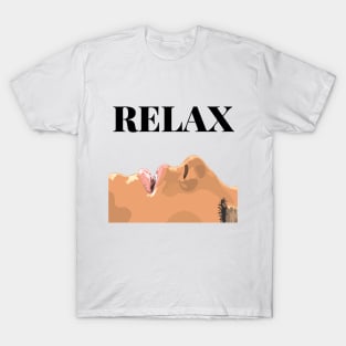 Relax Fashion Lying Woman Design T-Shirt